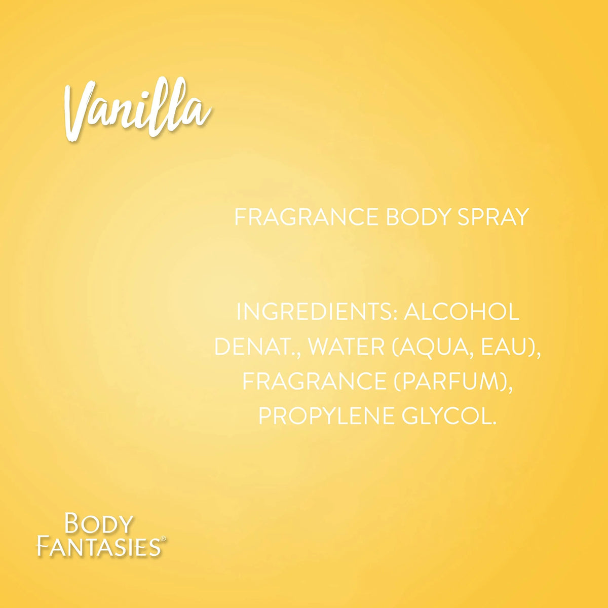 Vanilla Body Spray 8 fl oz (Pack of 2) K661517