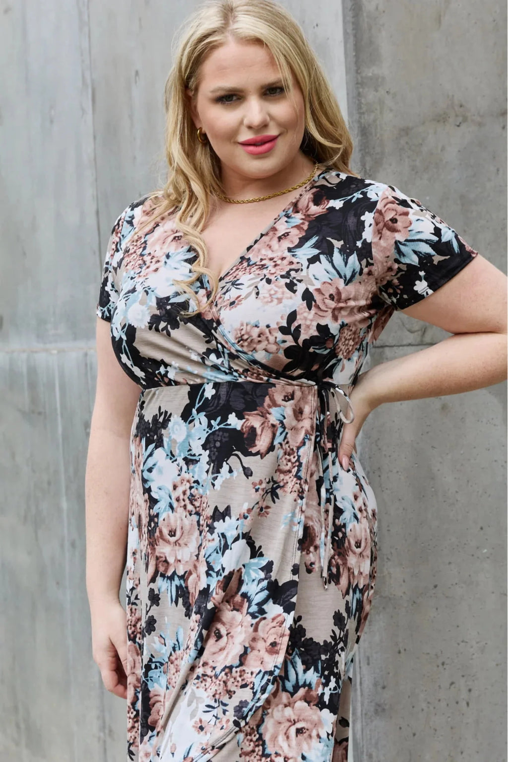 Floral Maxi Wrap Dress X573