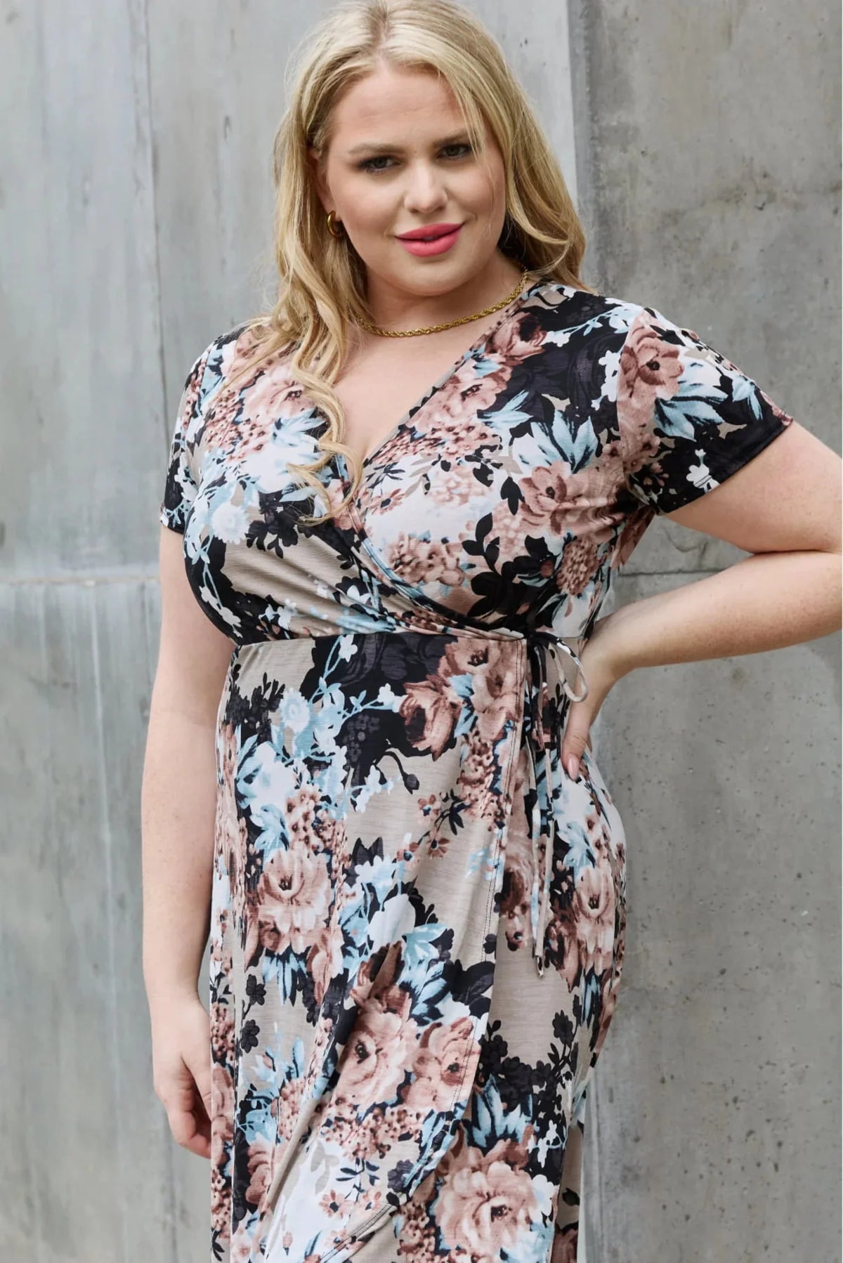 Floral Maxi Wrap Dress X573