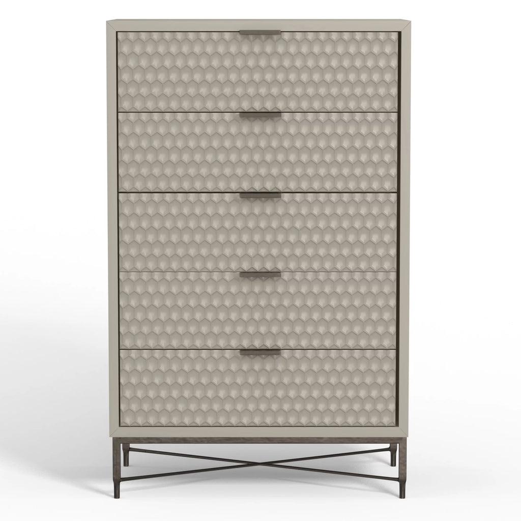 5 Drawer Chest in Taupe O9444