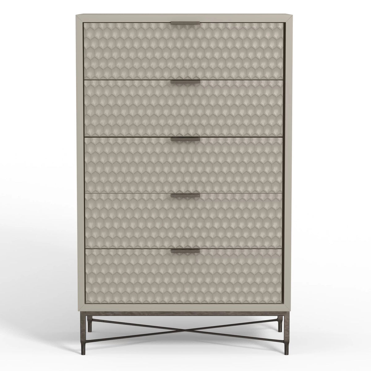 5 Drawer Chest in Taupe O9444