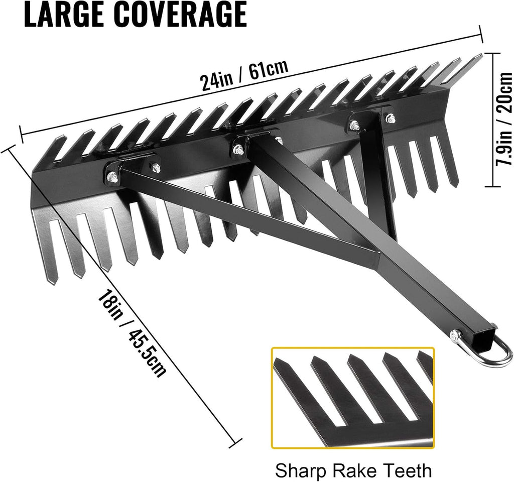 24 inch Double Sided Aquatic Weed Rake with 66 ft Rope V494