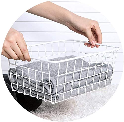 Wire Storage Baskets, Set of 2 White O9974