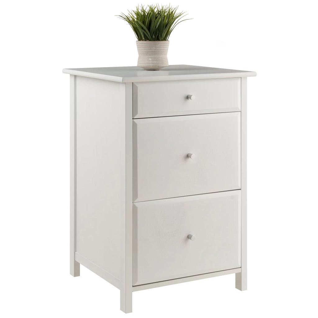 White Wood File Cabinet M432