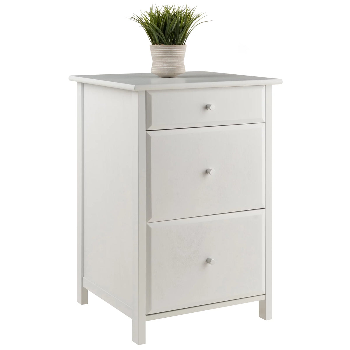 White Wood File Cabinet M432