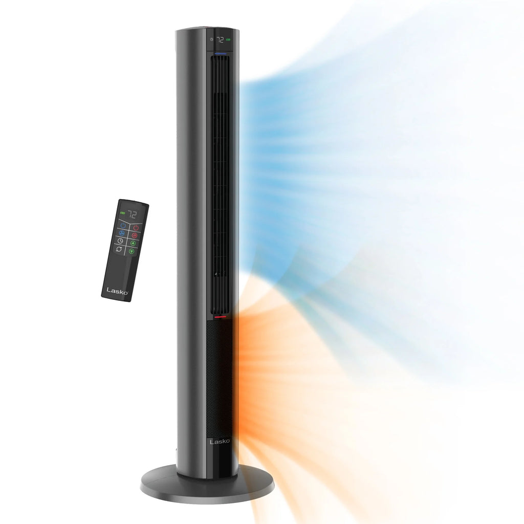 1500W Tower Fan & Space Heater with Timer and Remote, White I691440