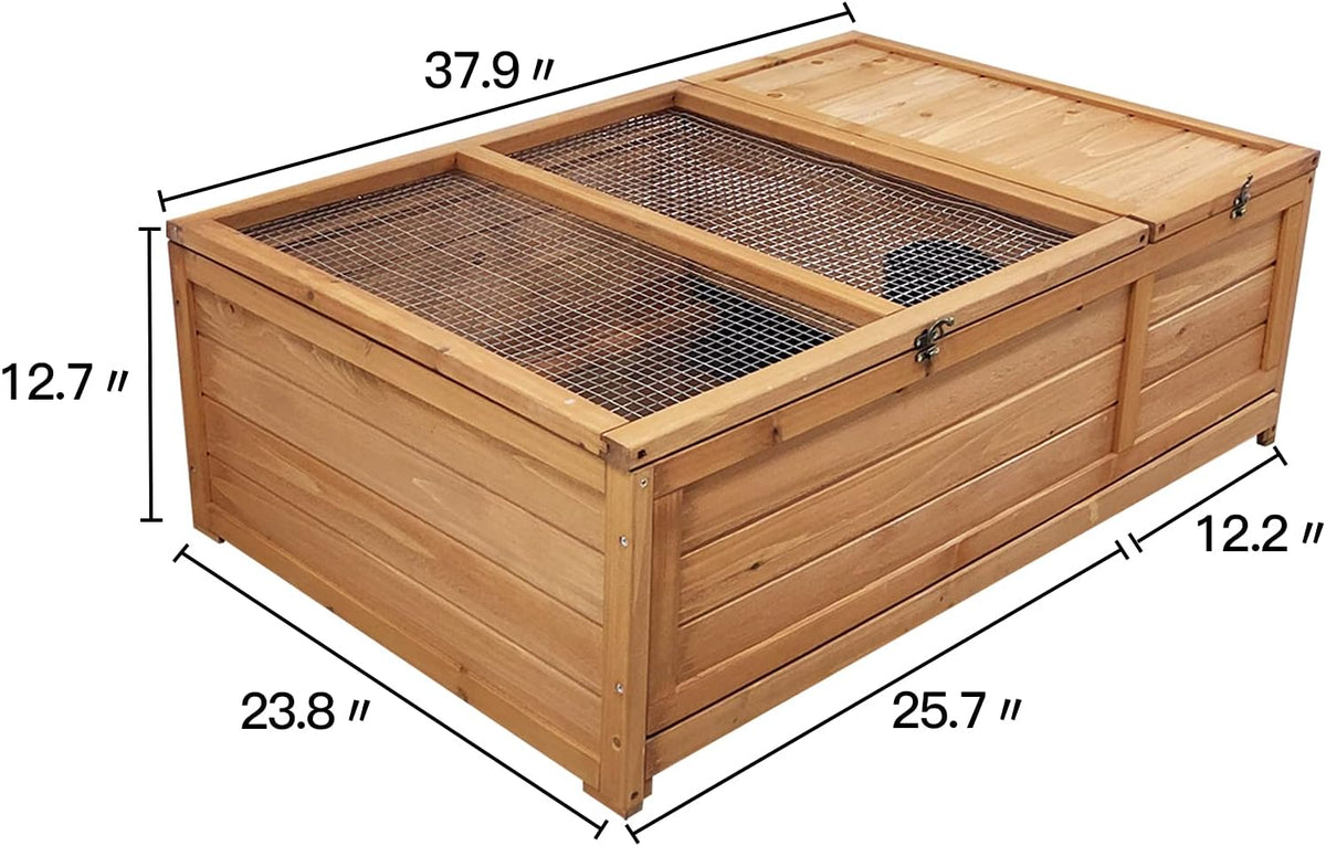 Wooden Tortoise House with Removable Bottom V906219
