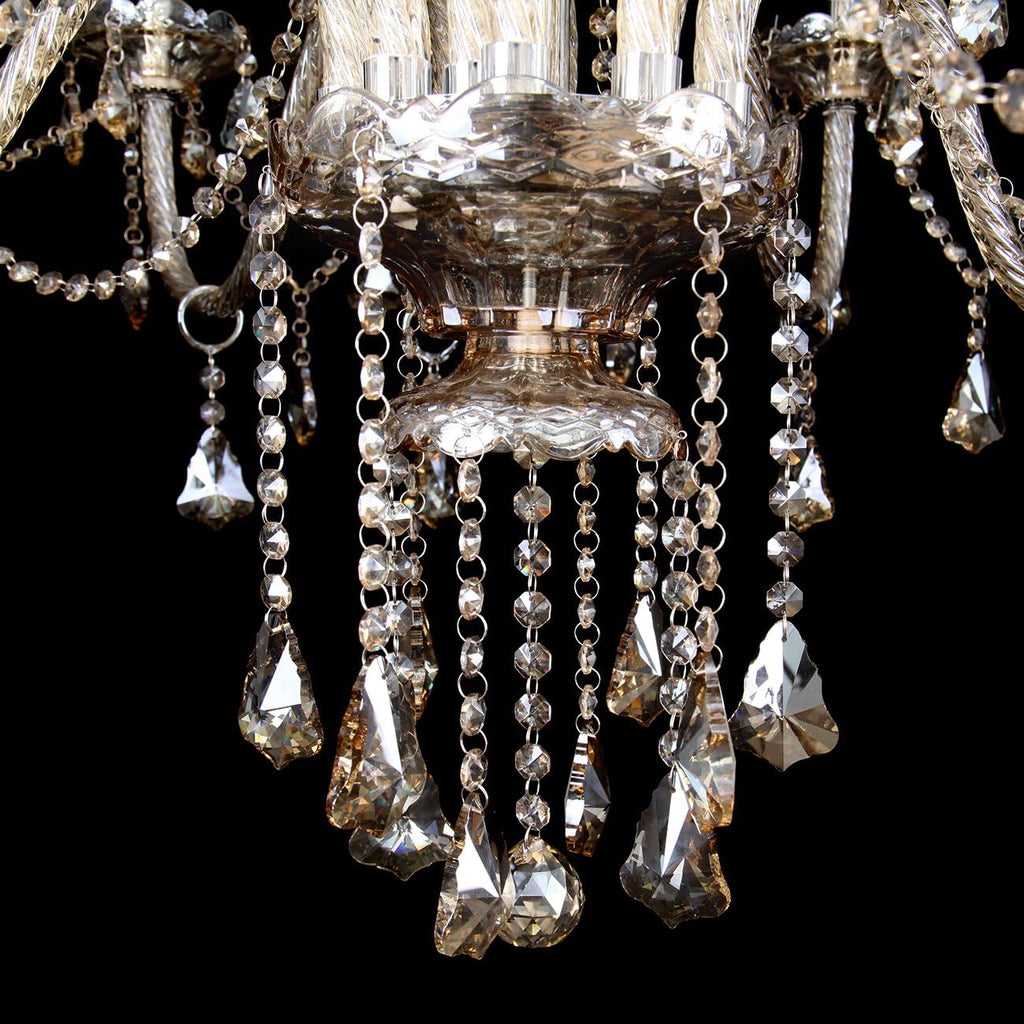 15 Lights Cognac K9 Crystal Chandelier N9667