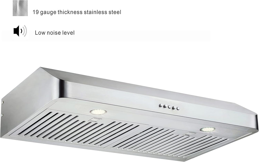 30 Inch Under Cabinet Range Hood Stainless Steel 400 CFM I7759