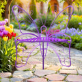 Black Metal Butterfly Outdoor Bench M7475