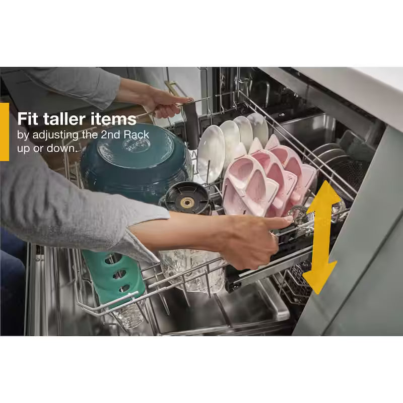 Fingerprint Resistant Stainless Steel Built-In Dishwasher with Third Level Rack U2392