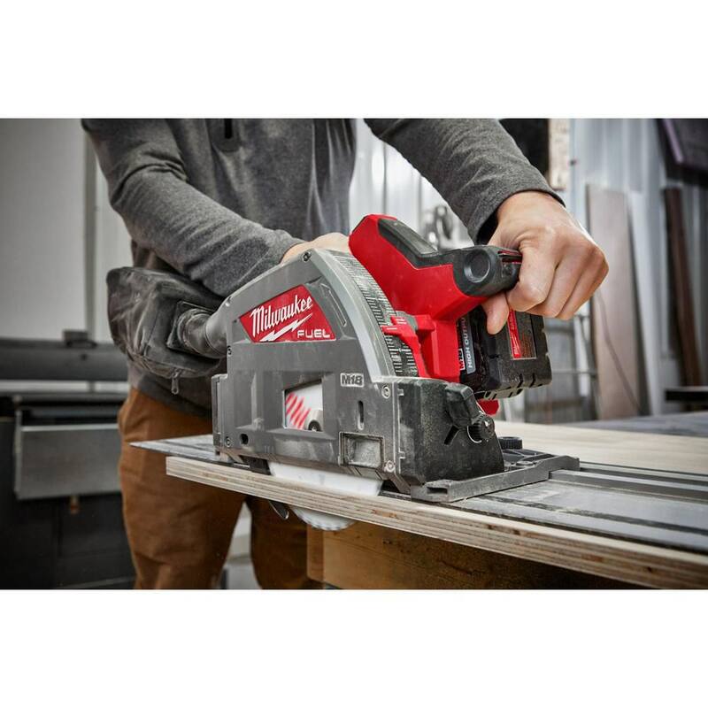 18V Cordless Brushless 6-1/2 in. Plunge Cut Track Saw with 55 in. Guide Rail U337408