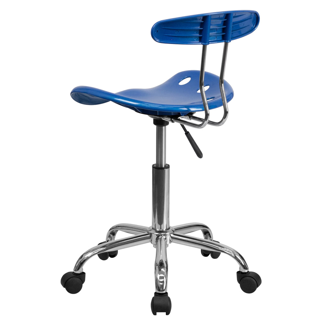 Bright Blue and Chrome Swivel Task Office Chair G4275