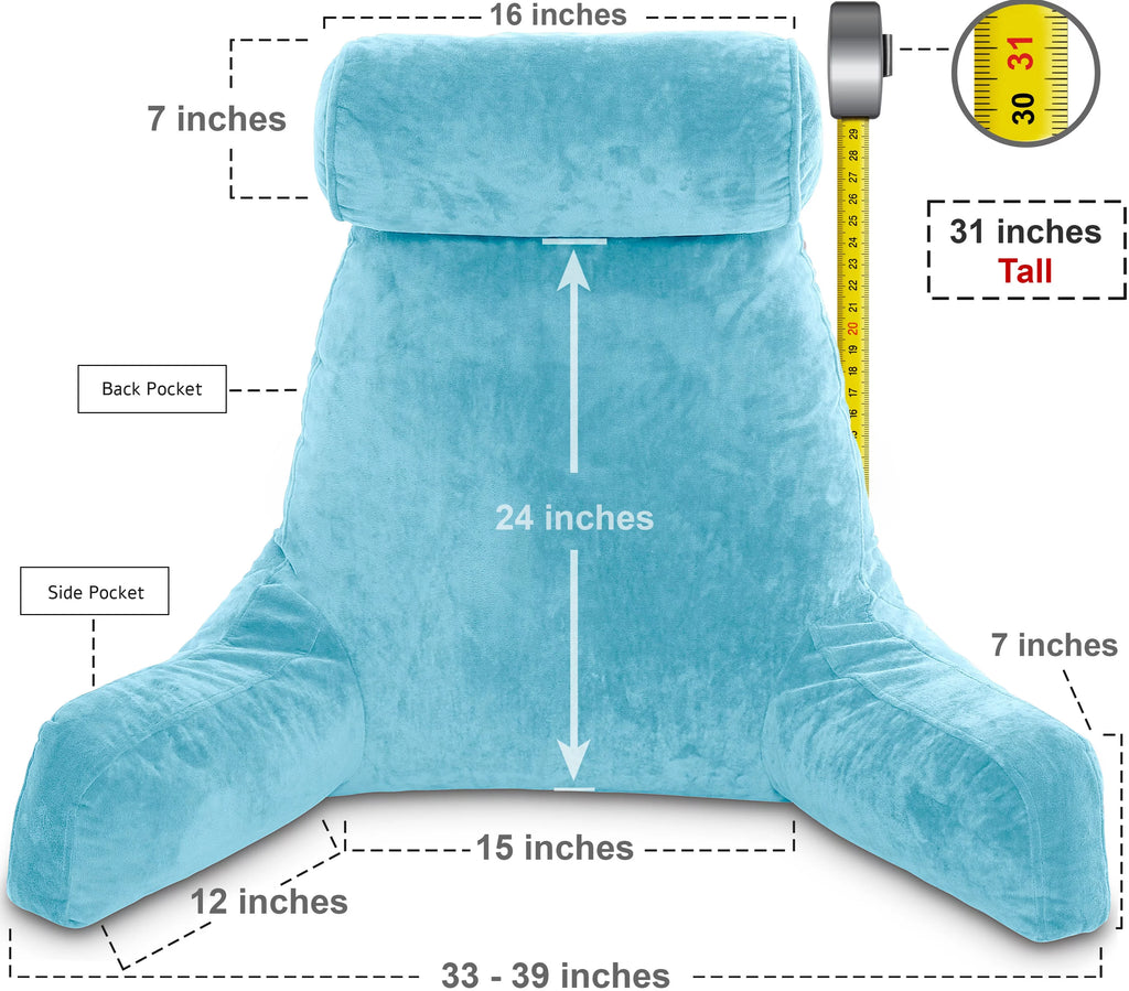 Carolina Blue Bed Rest Pillow with Arms L904112