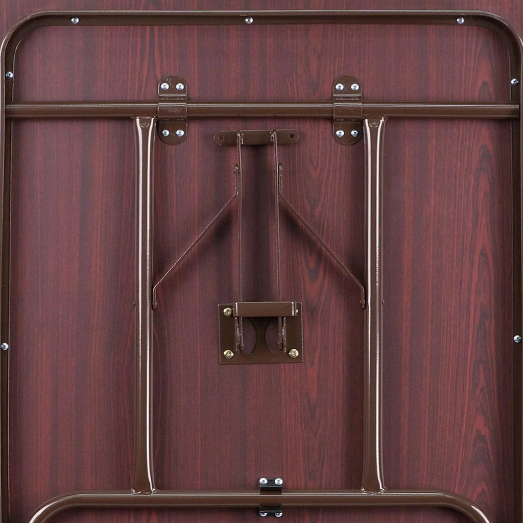 Mahogany Melamine Laminate Folding Banquet Table C413787