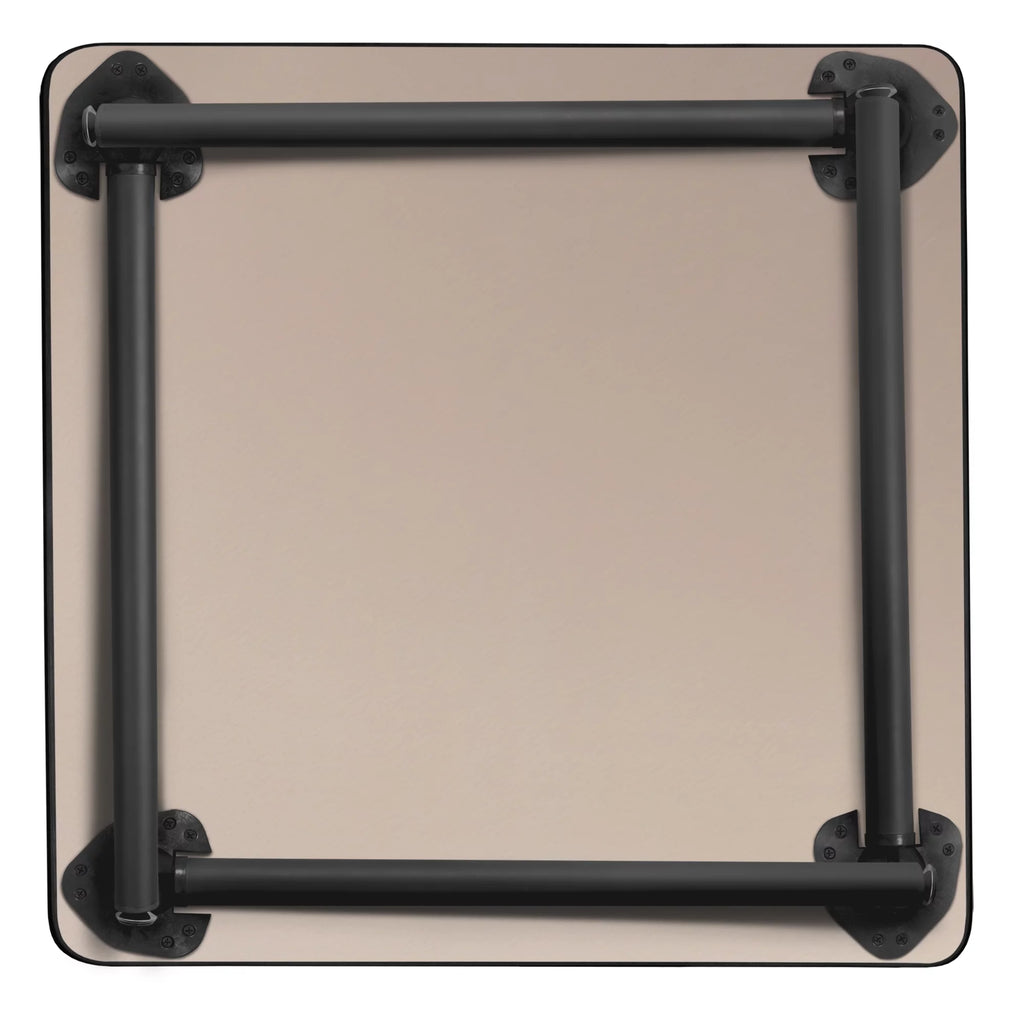 30" Square Folding Breakroom Table Grey Black C100