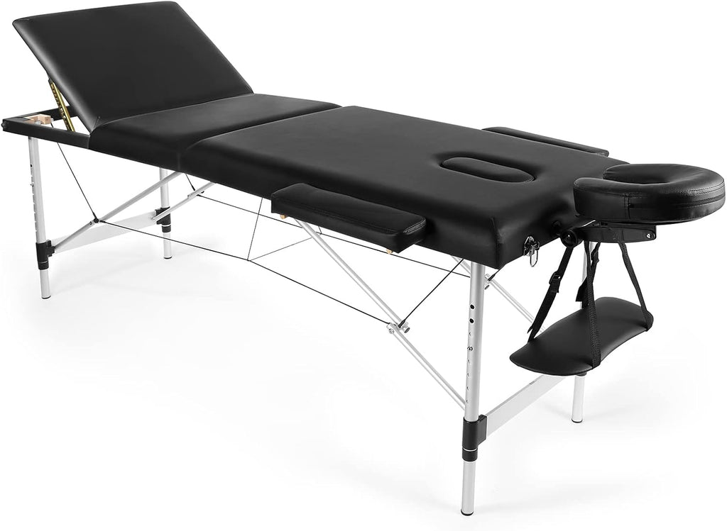 Black Adjustable Massage Table with Carrying Bag C6730