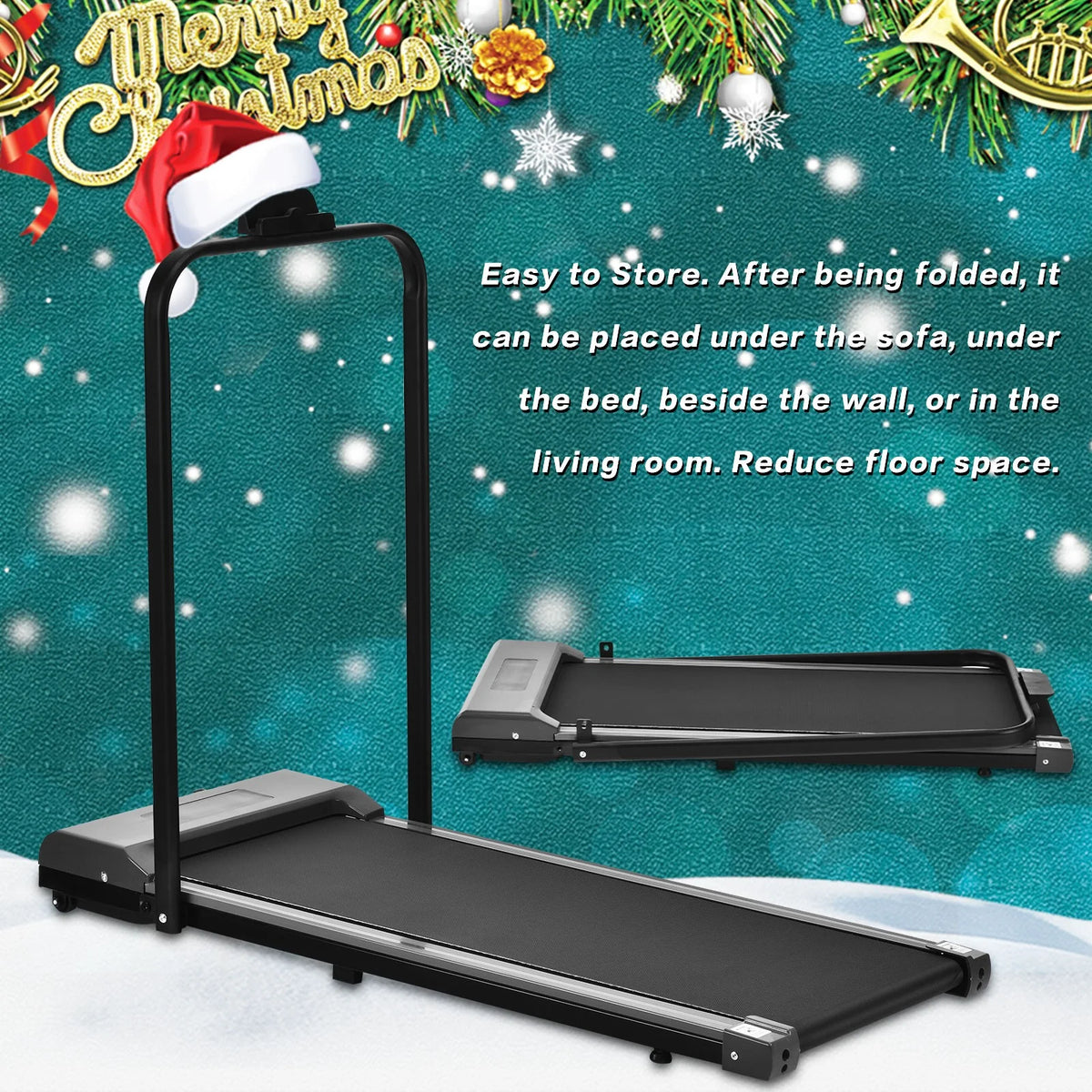 2 In 1 Foldable Small Electric Treadmill F612