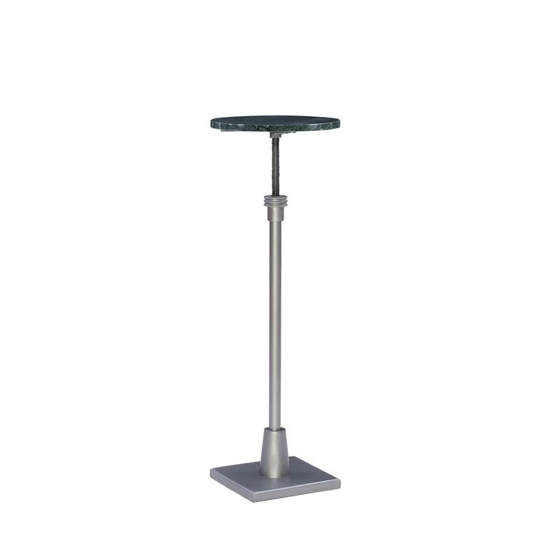 Adjustable Metal and Green Marble Accent Table O320030