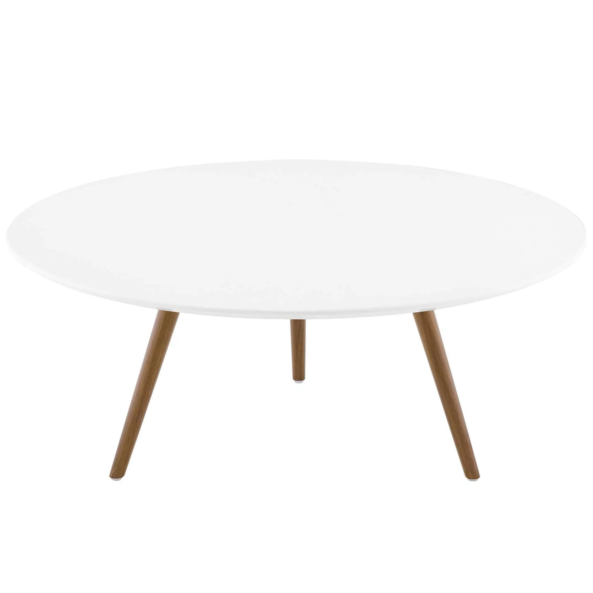 Round Wood Metal Coffee Table Q3762