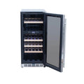 15 in. Wine Cooler Refrigerator with Glass Window Front, Stainless Steel H6201