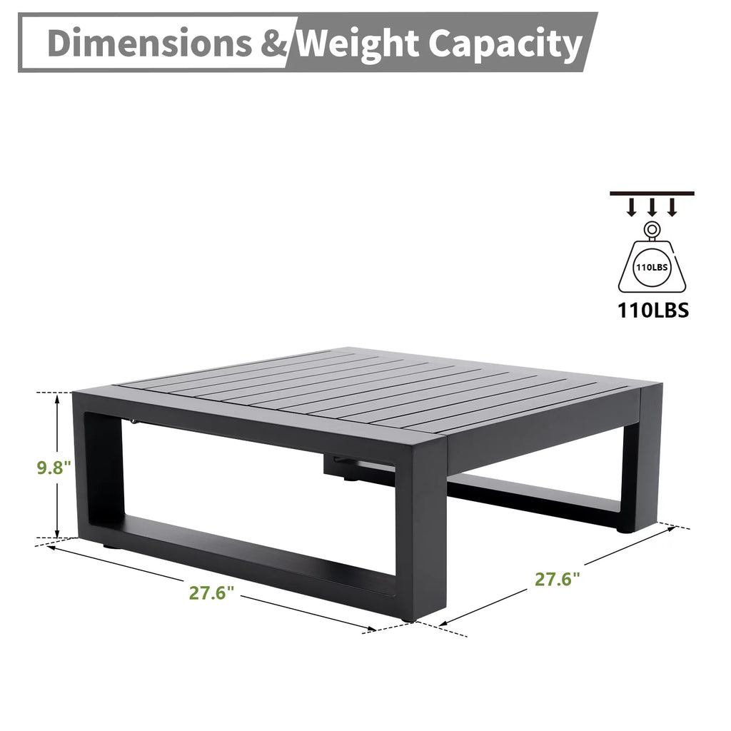 Grey Aluminum Outdoor Side Table V934