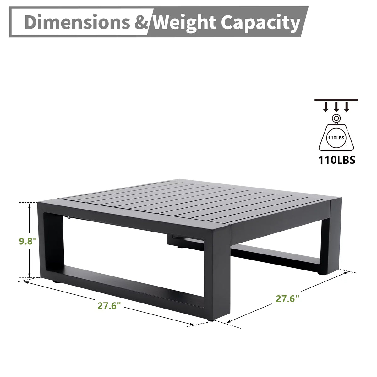 Grey Aluminum Outdoor Side Table V934