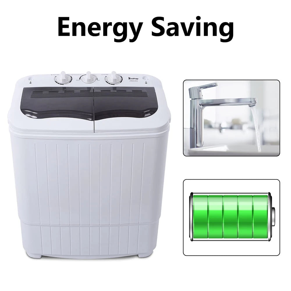 Portable Compact Semi Automatic Twin Tub Washing Machine 7.7lbs B528164