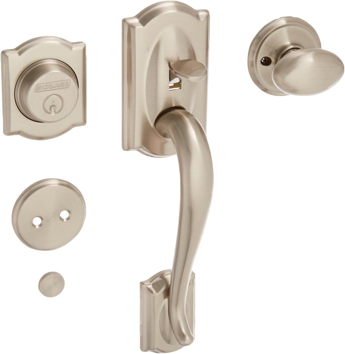 Satin Nickel Inactive Handleset with Lever N6616