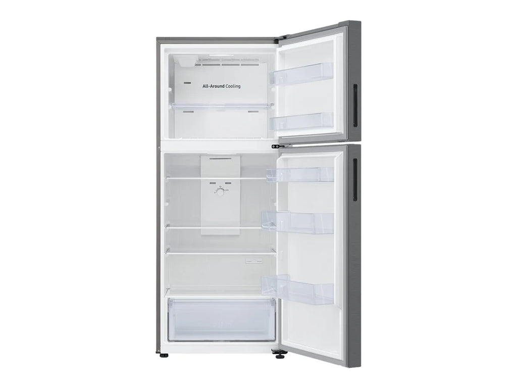 Top Freezer Freestanding Refrigerator Black Stainless Steel T7308