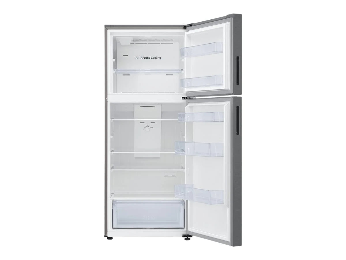 Top Freezer Freestanding Refrigerator Black Stainless Steel T7308