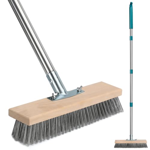 Stainless Steel Long Handle Deck Scrub Brush W830