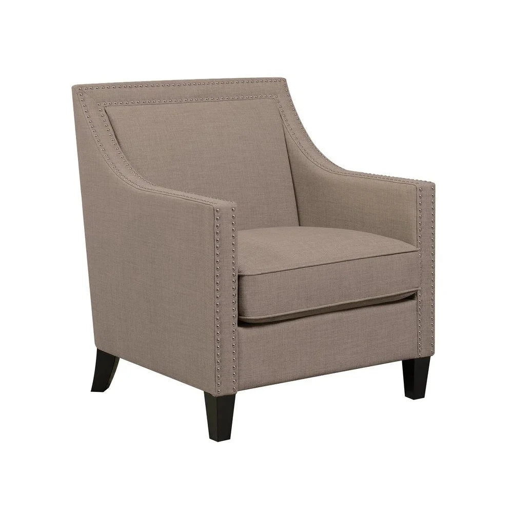 Gray Brown Armchair Sofa and Ottoman Set F119