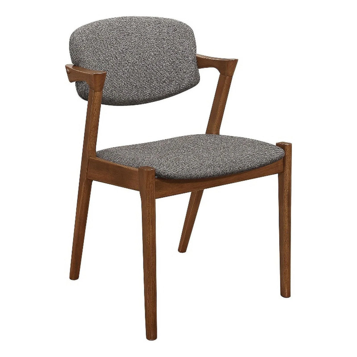 Grey Dark Walnut Dining Side Chairs Set of 2 O339453