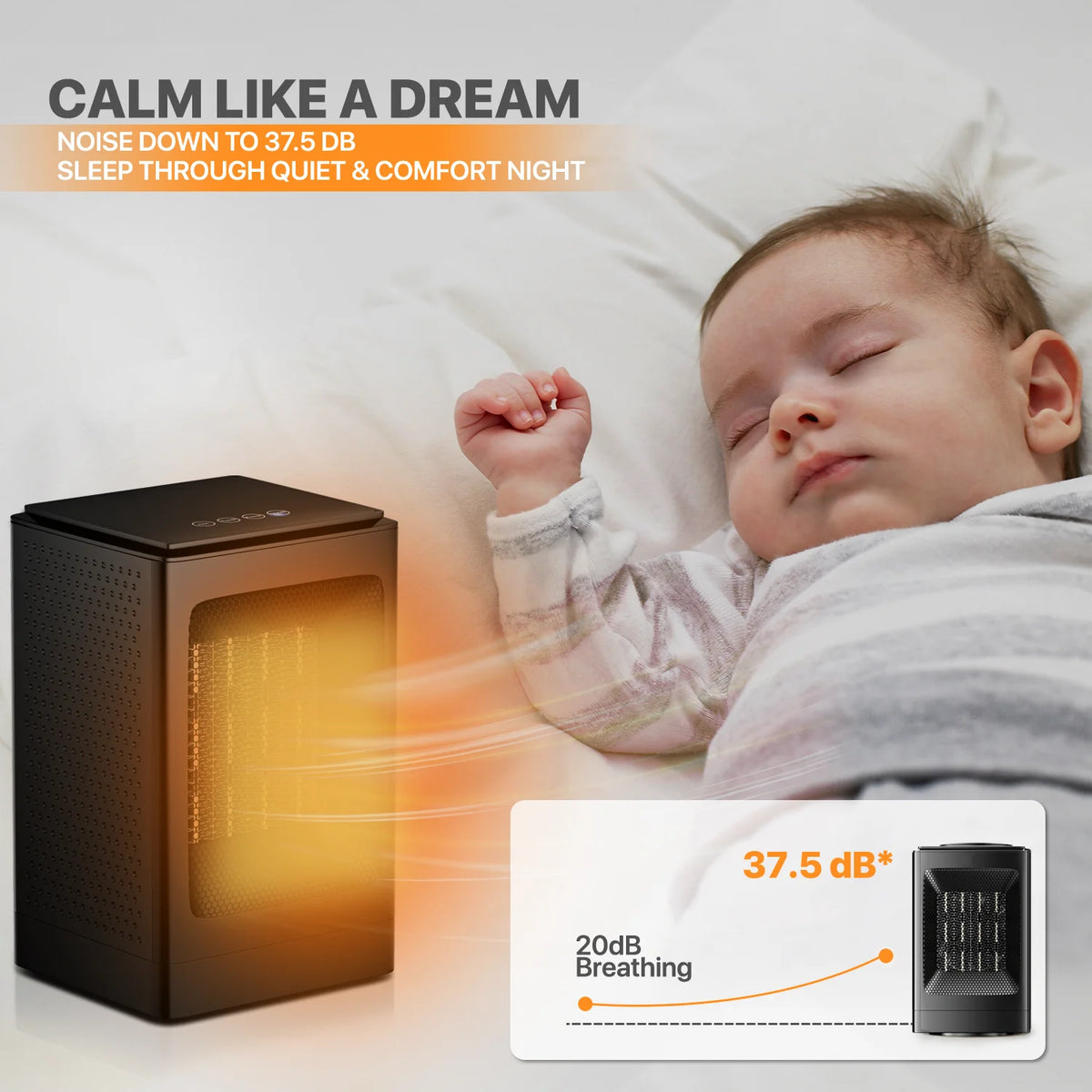 1500W PTC Electric Space Heater with Timer, Black V828