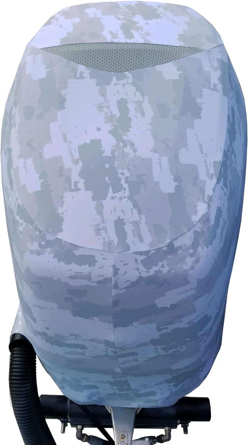 Grey Digital Camo Outboard Motor Cover H62663