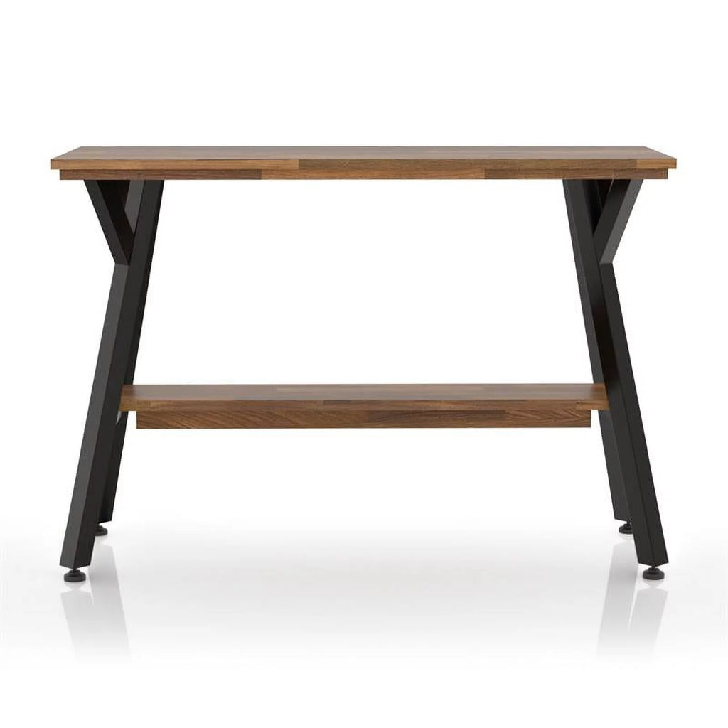Wood 1-Shelf Console Table in Matte Black L35133