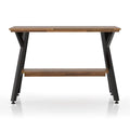 Wood 1-Shelf Console Table in Matte Black L35133