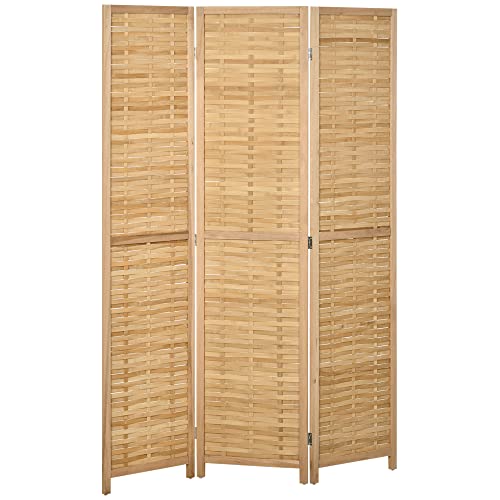 3 Panel 5.5' Tall Bamboo Folding Room Divider T82222