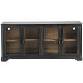 Black Wood 4 Door Sideboard B8395