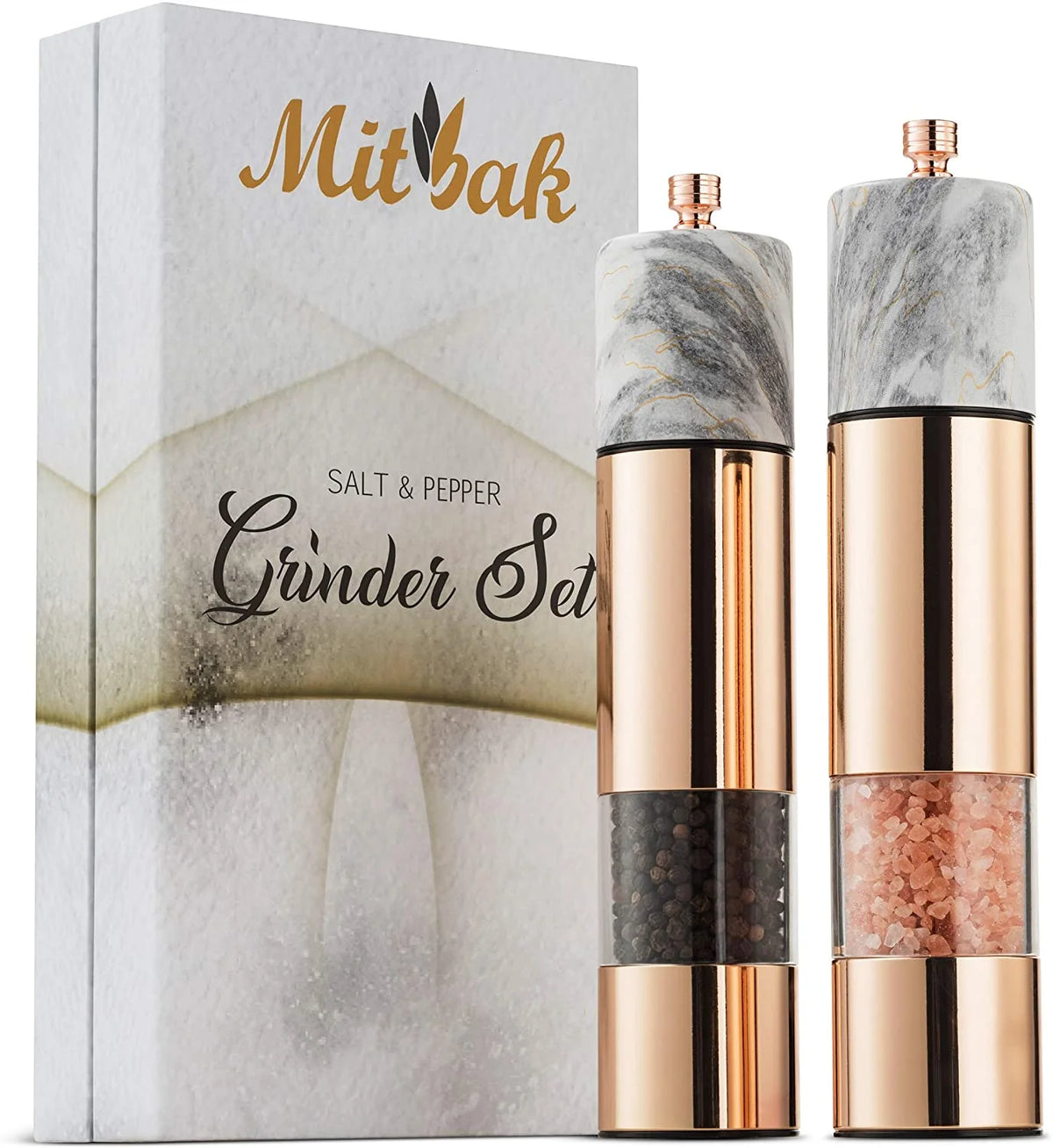 Salt and Pepper Grinder Set with Ceramic Mechanism R4932