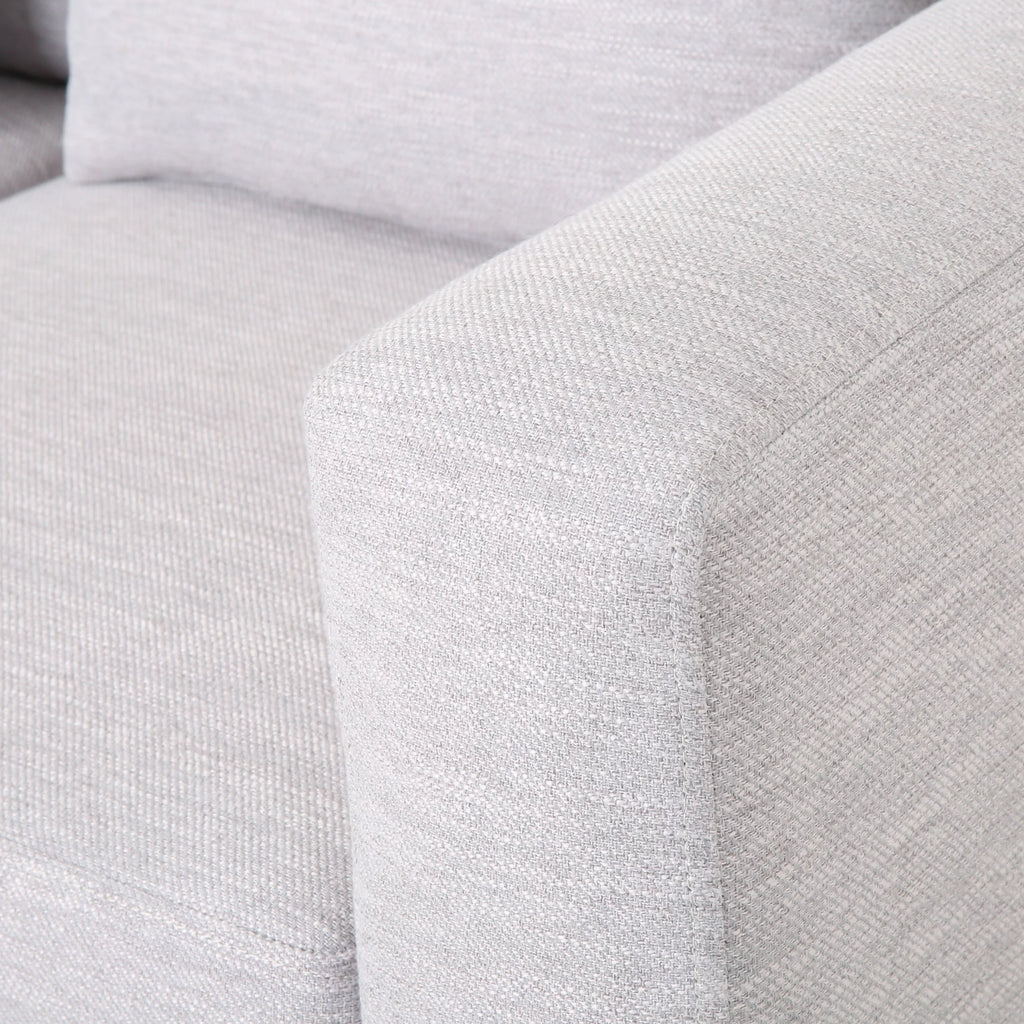 Light Gray Fabric 3 Seater Sofa with Accent Pillows N776