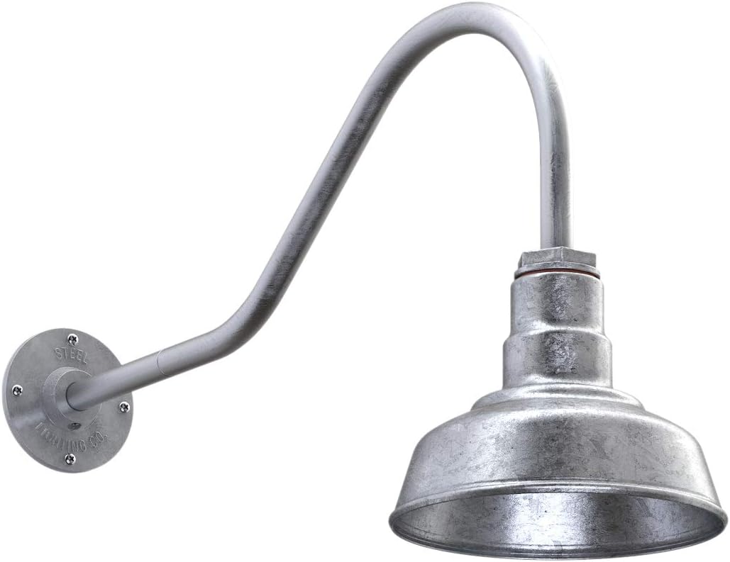 Galvanized 8 in Dome Outdoor Wall Mounted Barn Light P633755