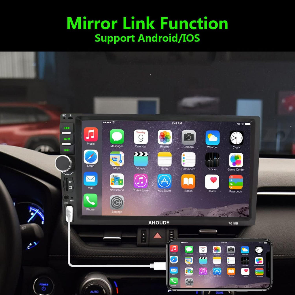 Double Din Car Stereo with Bluetooth and Backup Camera P658