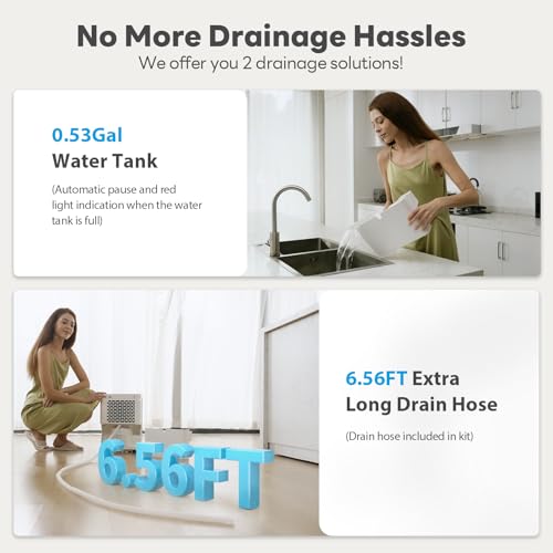 30 Pint Dehumidifier with Drain Hose and Water Tank V3689