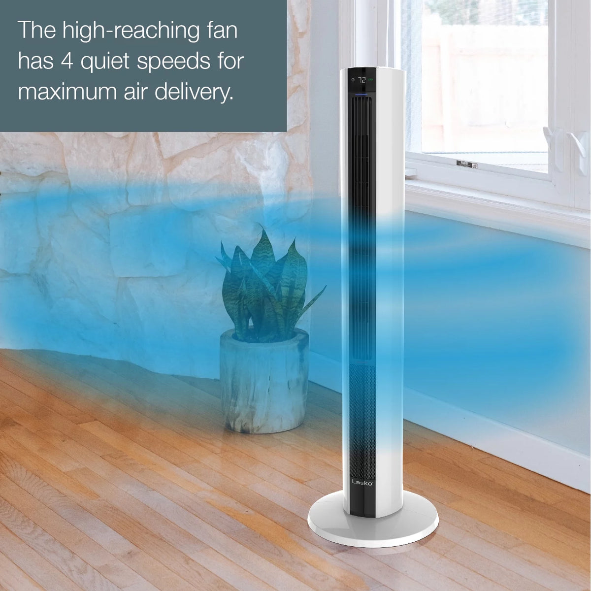 1500W Tower Fan & Space Heater with Timer and Remote, White I691440