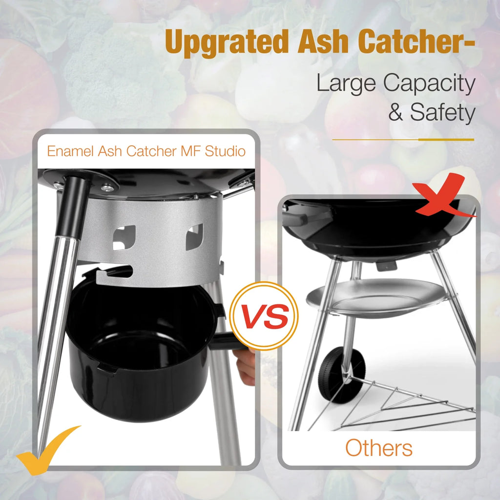 18" Portable Kettle Charcoal BBQ Grill X3379