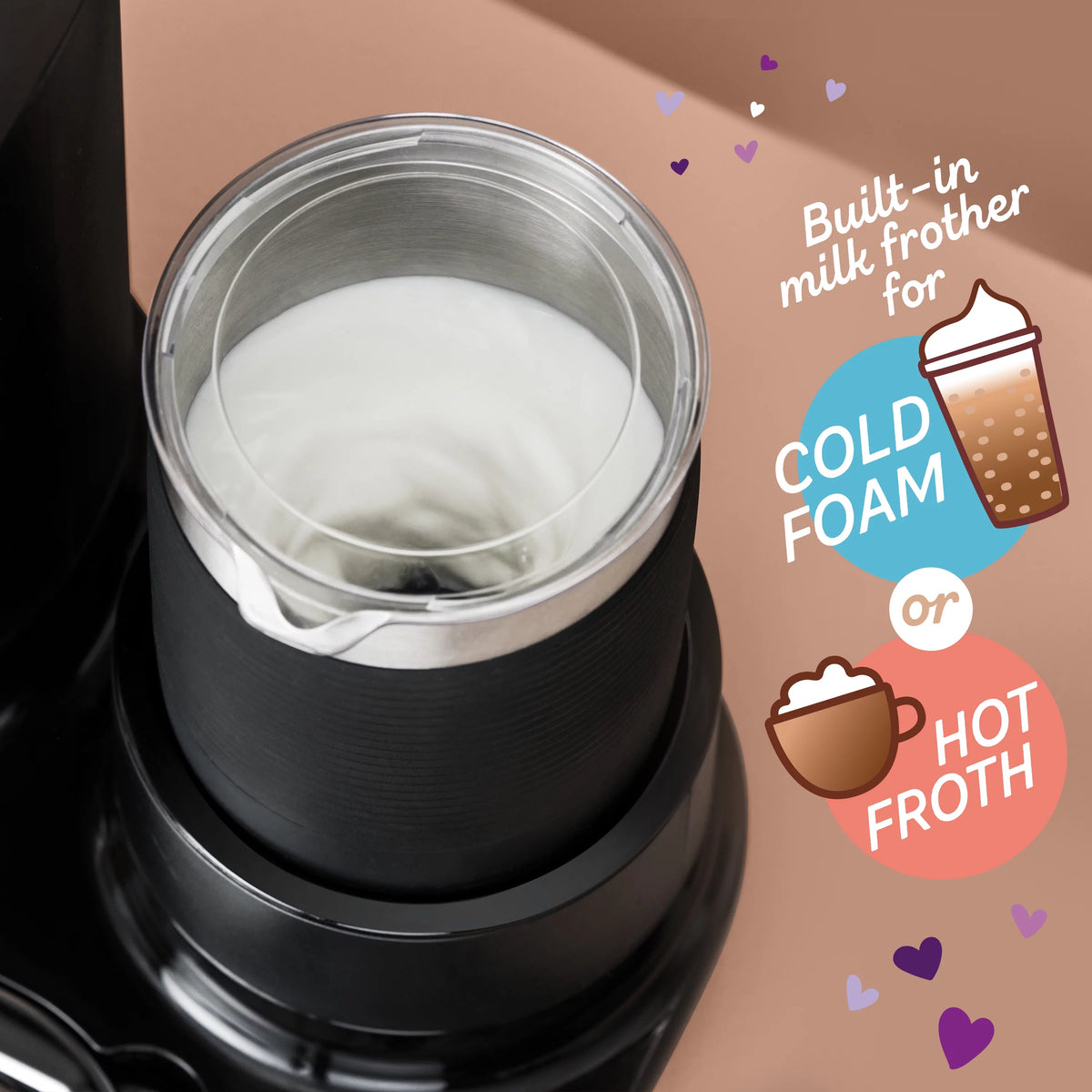 4-in-1 Single-Serve Latte and Hot Coffee Maker Y19862