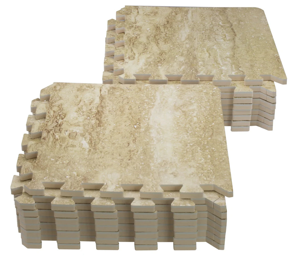 Wood Grain Interlocking Foam Floor Mats 12 x 12 Tiles I219626