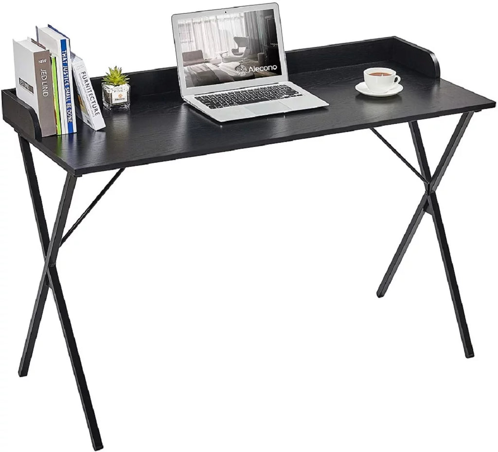 Computer Desk with Metal Frame in Black B33014